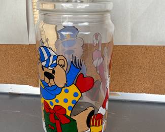 Teddy Bear Glass Jar $5.00