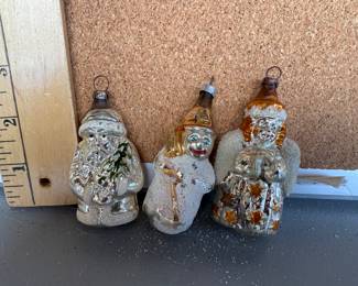 3 Santa Ornaments $24.00