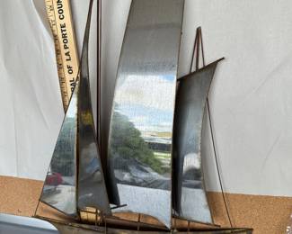 Metal Sailboat Wall Art $32.00