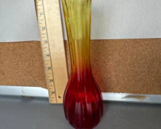 Jeanette Amberina Glass Vase $5.00