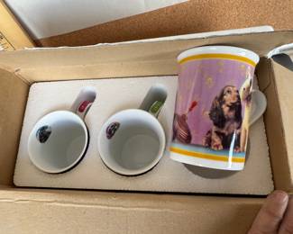 #2 3 Dachshund Mugs Danbury Mint New $8.00
