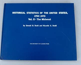 Historical Statistics of The United States Vol II The Midwest $8.00