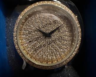 Gold Stoned Watch $12.00