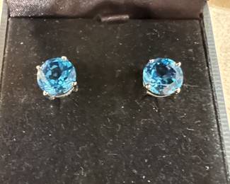 Blue Stone Sterling Earrings $14.00