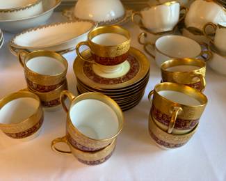 24K demitasse cup/saucer set
