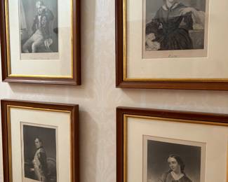 Antique French prints - framed