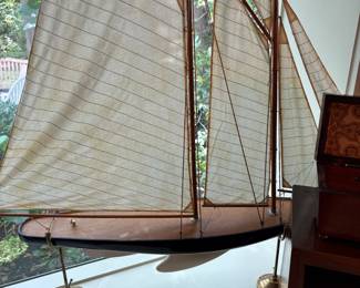 Another wood sailboat model