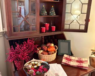 Another view of the secretary desk with holiday accents to buy