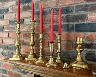 Brass candle holders