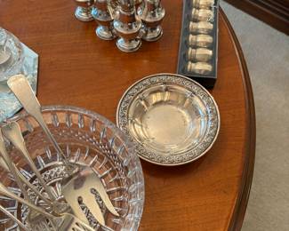 Sterling silver - misc. flatware, dish, S & P servers, and more!