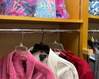 Jackets and Lilly Pulitzer bags