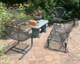 Outdoor metal furniture