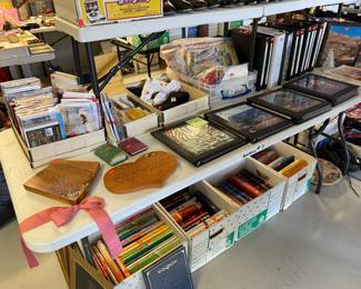 Books, pictures, Christmas cards, photo albums of nature all over 