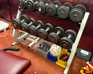 Weights and rack