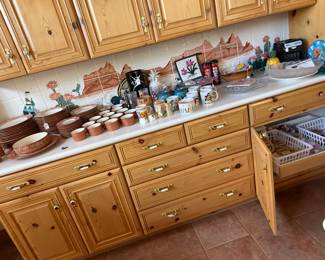 Dishes, stamp pads and decorative stamps