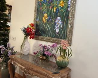 More wonderful art, pots, plants, the kind you never water.