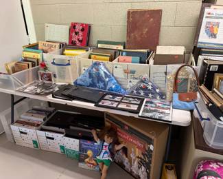 Military, flags, vintage yearbooks, old books,Christmas