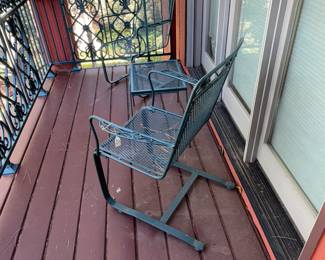 Metal patio set