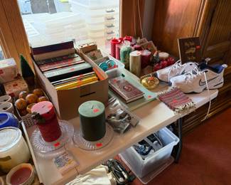 Ginormous tennis shoes, books, more candles...