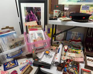 In these plastic see thru inserts there are old/vintage black and white photographs, old papers, disney, knotts, sante fe train memorabilia papers, lots of old stuff for those collectors who love to collect it.