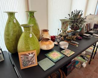 Pots, tiles, vases and plants
