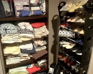 Lots of Bedding and Shoes