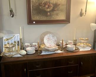 Antique Buffet and Brass