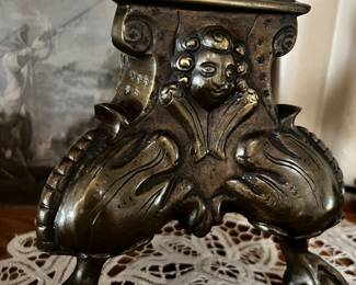 (2) Antique Lamps  / figural base 