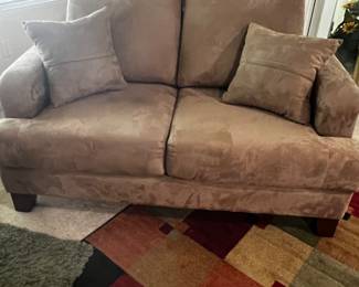 Suede Loveseat Sofa 
Excellent 