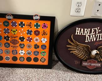 Harley Poker Chips & Plaque