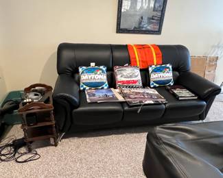 Black Leather Sofa