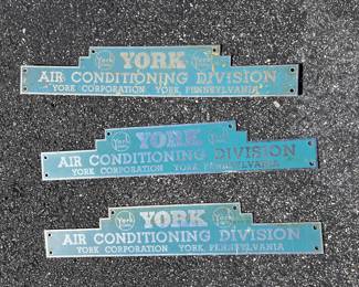 “YORK” Air Conditioning Division Metal Signs,