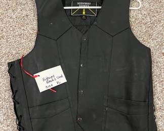 Highway Hawks Leather Vest (Size XL),