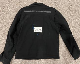 Man’s Black & Denim Harley Jacket (Size L),