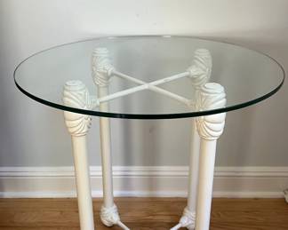 Glass and Metal side table
