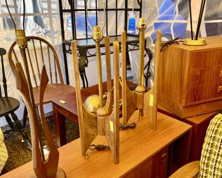 ORIGINAL DANISH MID CENTURY SCULPTURE LAMPS 