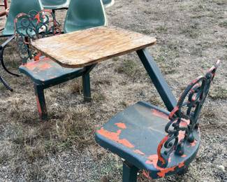 Metal 2 swivel seat patio 