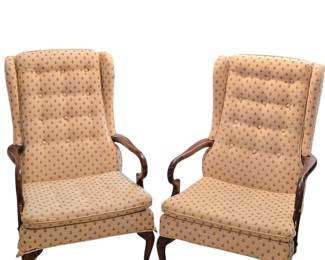 Vintage Null Furniture Wing Back Chairs