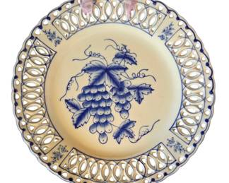 Vintage Lilian Vernon Blue and White Plate