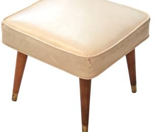 MCM Vinyl Top Tapered Leg Stool