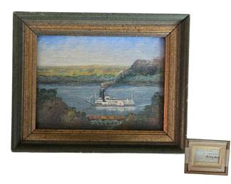 "Steam Boat" by Roy Bross painting