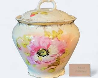 Vintage Hand Painted Limoges Porcelain Sugar Dish