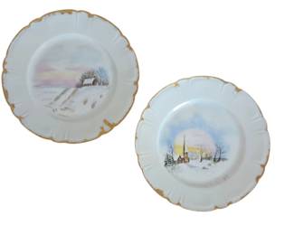 Antique Hand Painted Limoges Plates