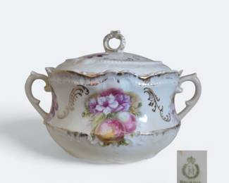 Vintage Bavaria Floral Sugar Bowl