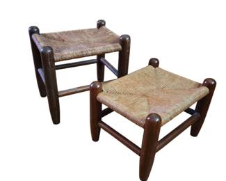 Vintage Wicker Stools