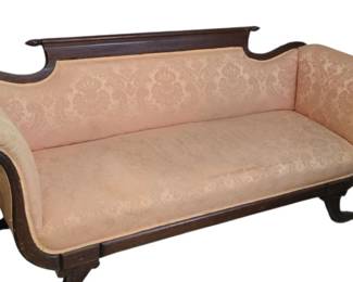 Vintage Duncan Phyfe Style Mahogany Sofa