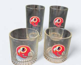 Vintage Redskins Glasses