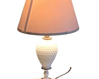 Fenton Style Milk Glass Table lamp