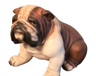 Vintage Ceramic Bulldog Sculpture