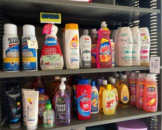 Cleaning items, most unused.